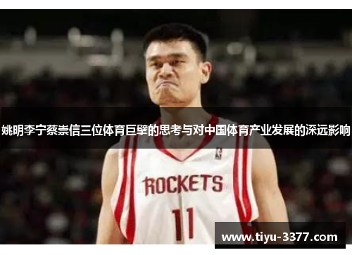 姚明李宁蔡崇信三位体育巨擘的思考与对中国体育产业发展的深远影响 姚明李宁蔡崇信三位体育巨擘的思考与对中国体育产业发展的深远影响
